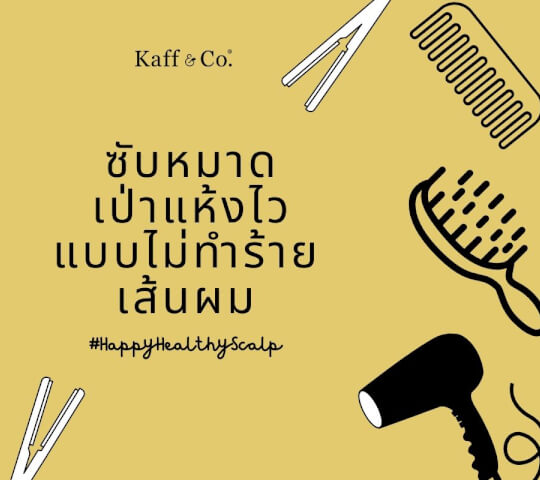 ซับหมาดเป่าแห้งไวแบบไม่ทำร้ายเส้นผม