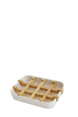 Bamboo Fiber Soap Dish (White)