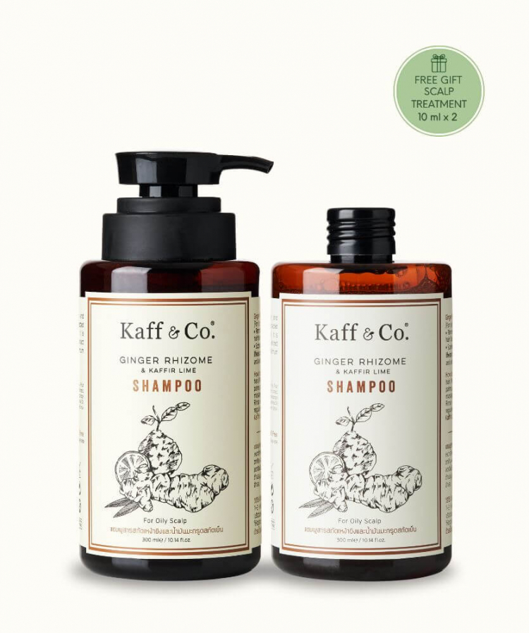 Saver Set - แชมพูสารสกัดเหง้าขิงและน้ำมันมะกรูดสกัดเย็น 300 ML และ ชนิดเติม 300 ML