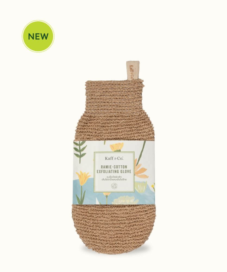 RAMIE + COTTON EXFOLIATING GLOVE