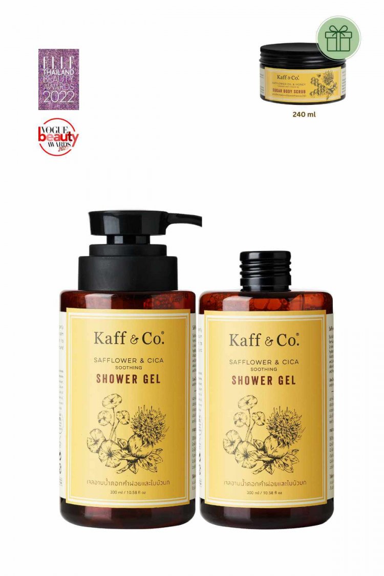 Saver Set - เจลอาบน้ำดอกคำฝอยและใบบัวบก 300 ML และ ชนิดเติม