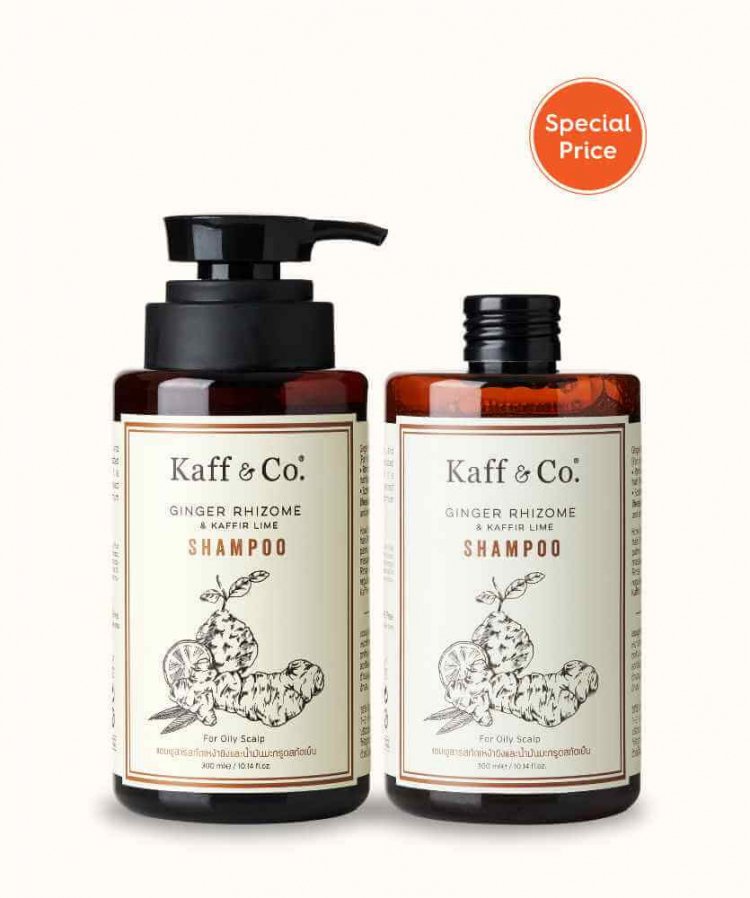 Saver Set - แชมพูสารสกัดเหง้าขิงและน้ำมันมะกรูดสกัดเย็น 300 ML และ ชนิดเติม 300 ML